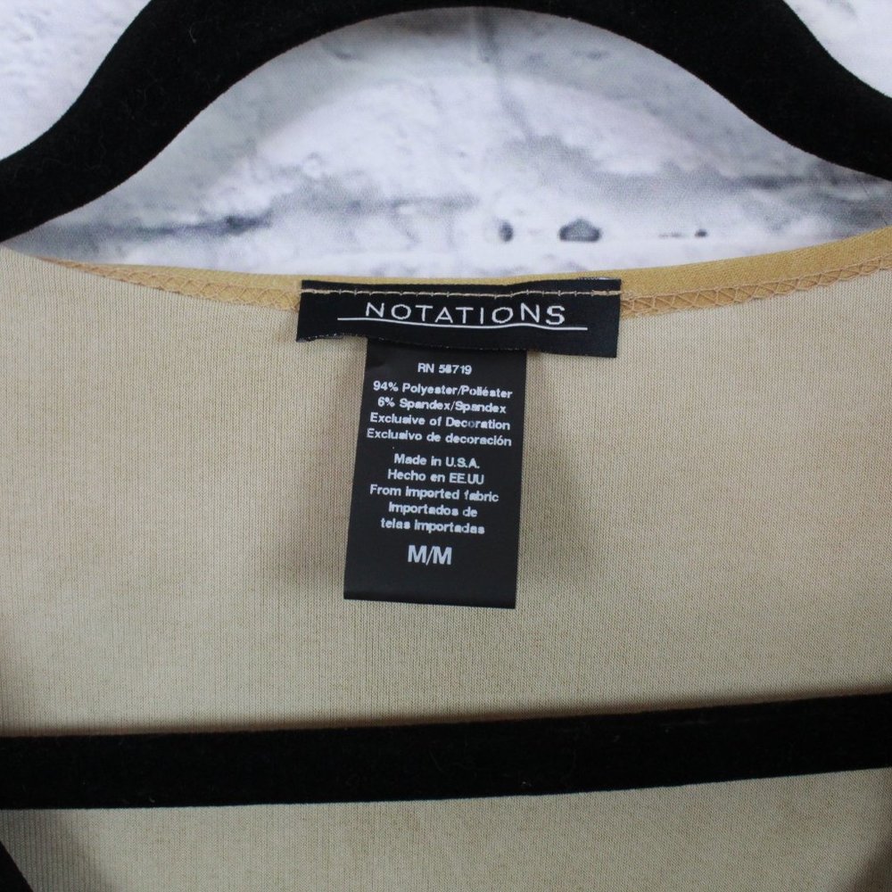 NWT! NOTATIONS Embellished Short Sleeve Top Size M - Picture 8 of 9